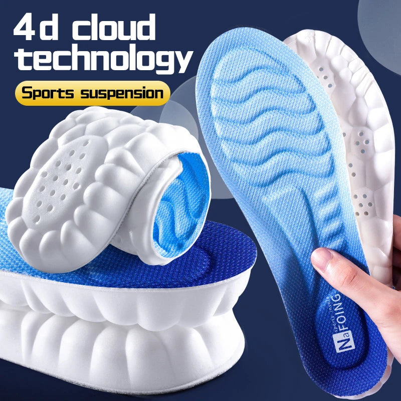 Palmilhas esportivas 4D Cloud Technology para calçados Sola